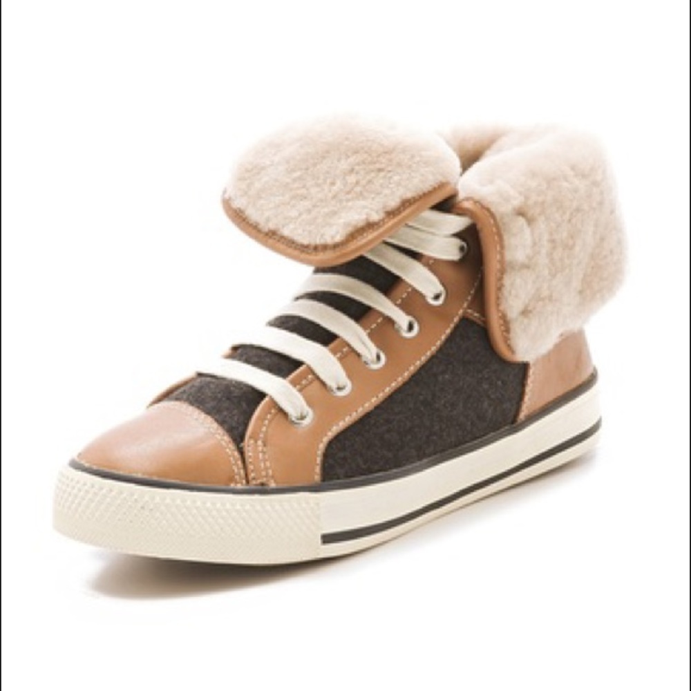 Tory Burch Benjamin High-Top Sneakers 👟 - Picture 2 of 16